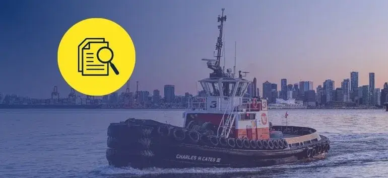 Tugboat operations reports and towage dashboards